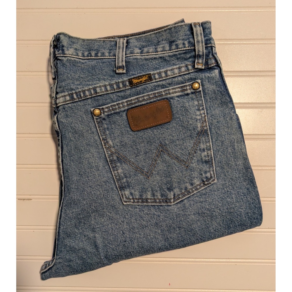 Wrangler 47MWZ Cowboy Cut Regular Fit Jeans Men's 36 x 36 Blue Denim Medium Wash